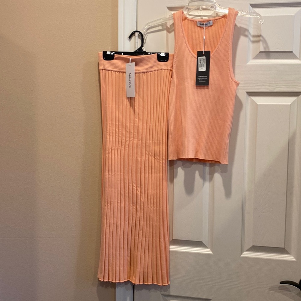 Ena Pelly coral skirt set